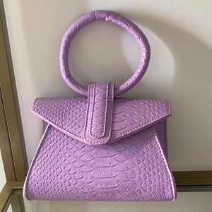 Purple small hand bag